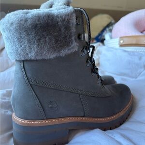 Timberland Women's Charcoal Fur-Lined Boots